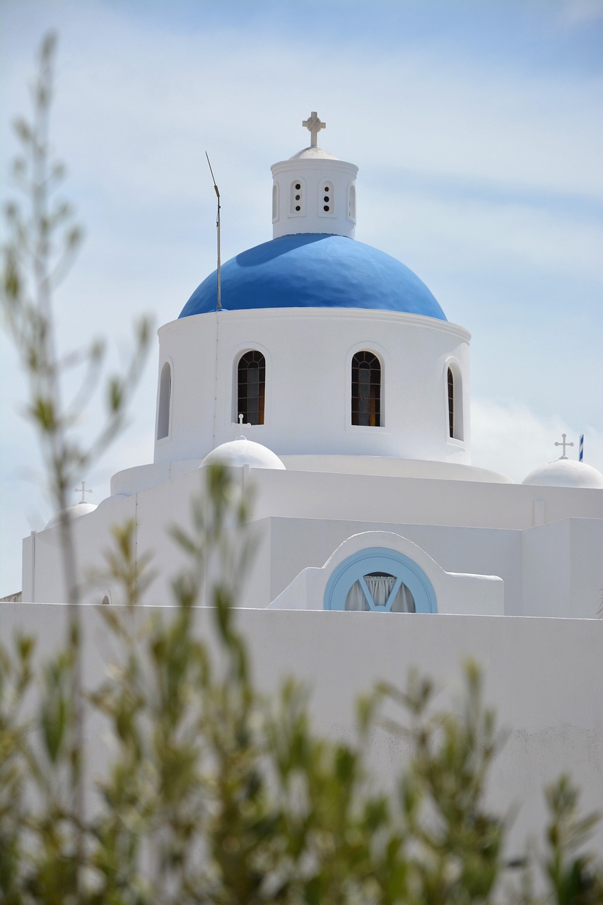 santorini, nature, vacation, signpost, greece, summer, greek, mediterranean, tourism, blue